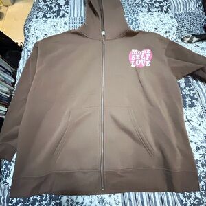 Women’s No Comment 2x Zippered Hoodie EUC “More Self Love”